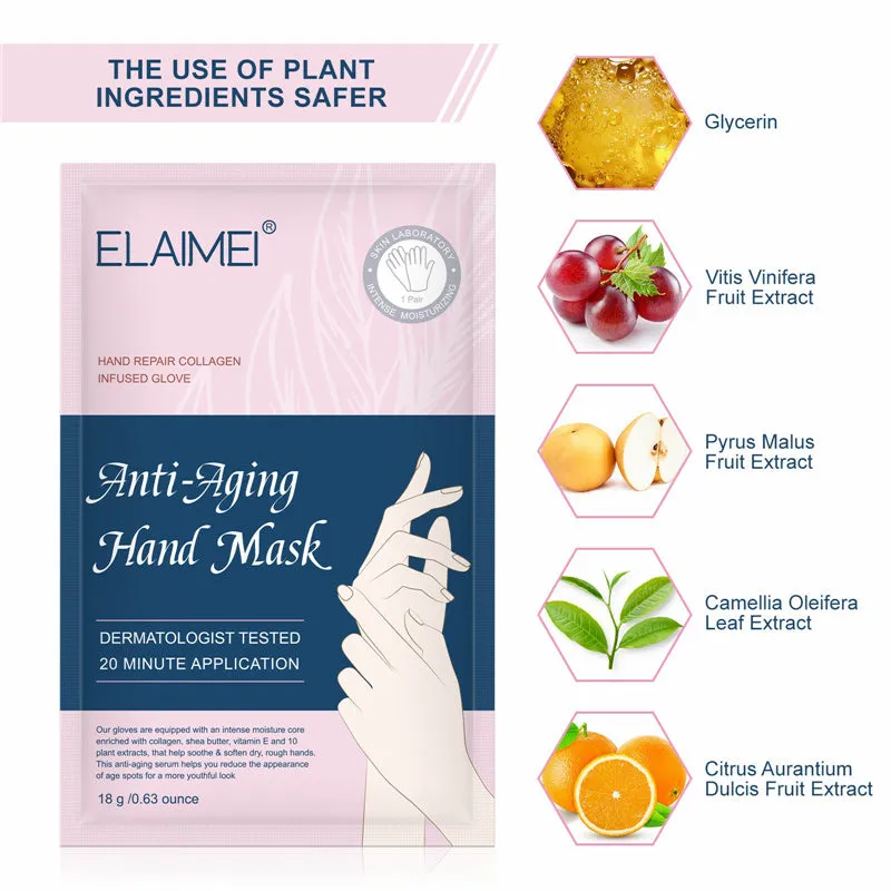 5 Pairs Hands Moisturizing Gloves Hand Skin Repair Renew Mask