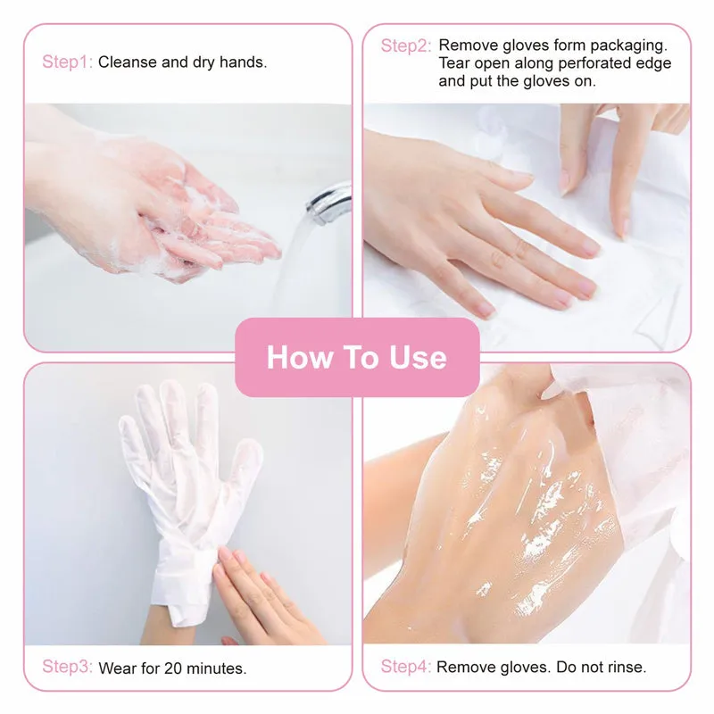 5 Pairs Hands Moisturizing Gloves Hand Skin Repair Renew Mask