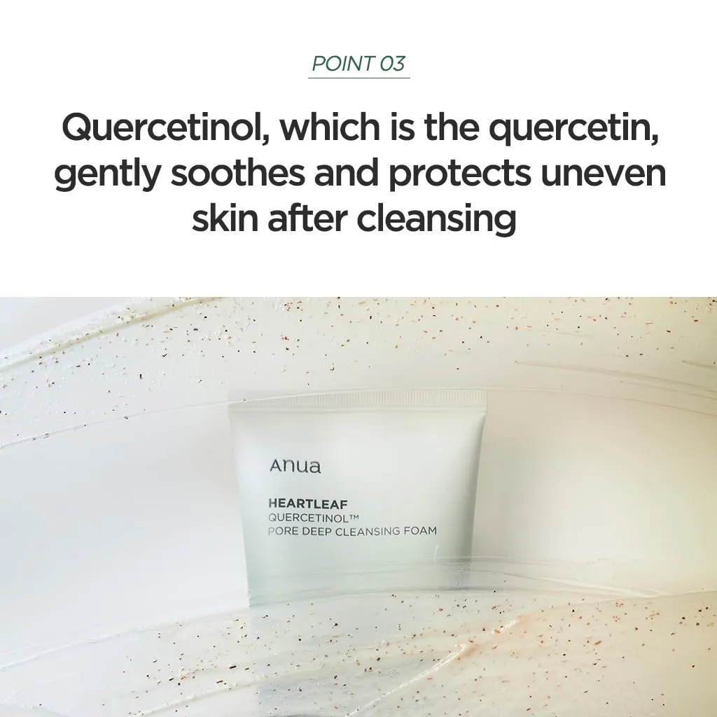 Anua HEARTLEAF QUERCETINOL PORE DEEP CLEANSING FOAM 150ml