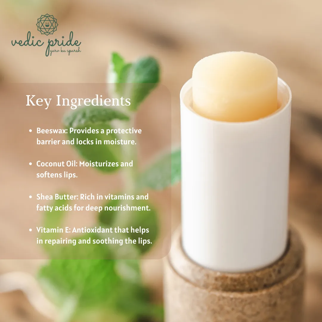 Ayurvedic Lip Balm| Hydrates Lips & Prevent Dryness | Reduces Pigmentation | Heals Cracked Lips