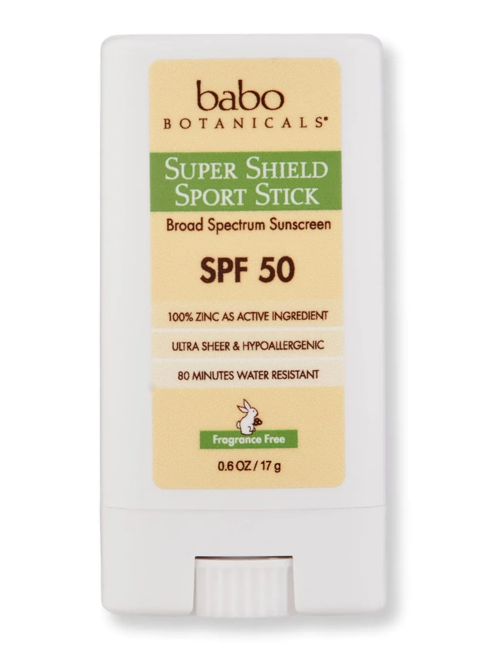 Babo Botanicals Super Shield Sport Stick Sunscreen SPF 50 .6 oz