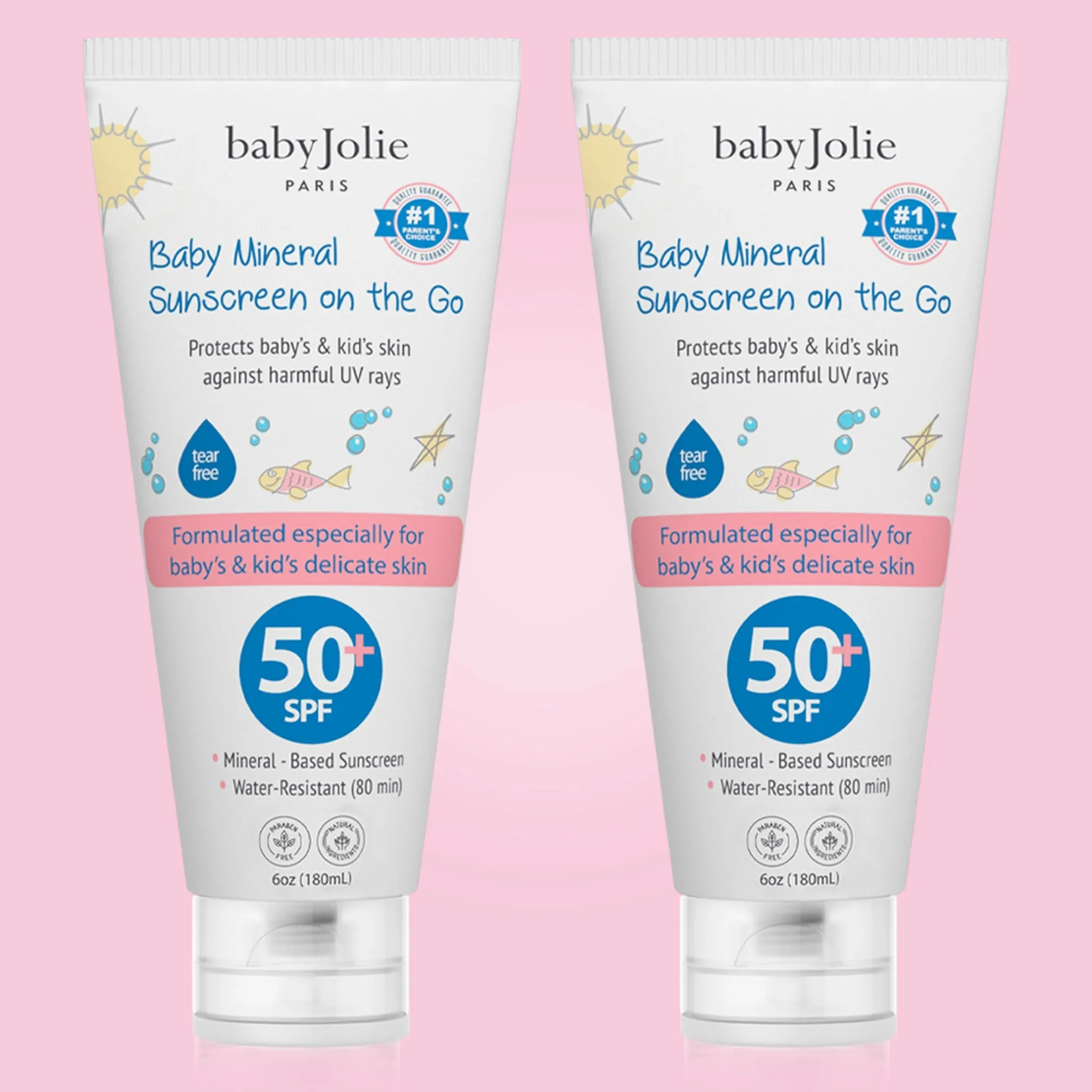 Baby Mineral Sunscreen, 6oz  |  2 Pack