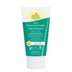 Earth Mama Baby Mineral Sunscreen Lotion 3oz SPF 40