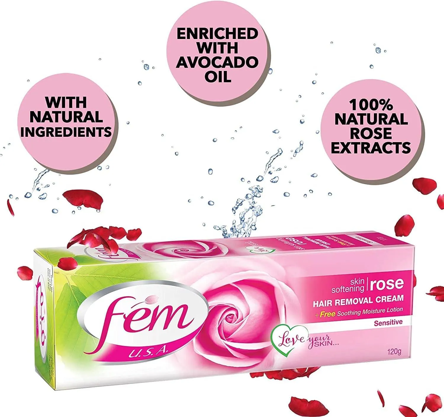 Fem Hair Removal Cream Rose 120g