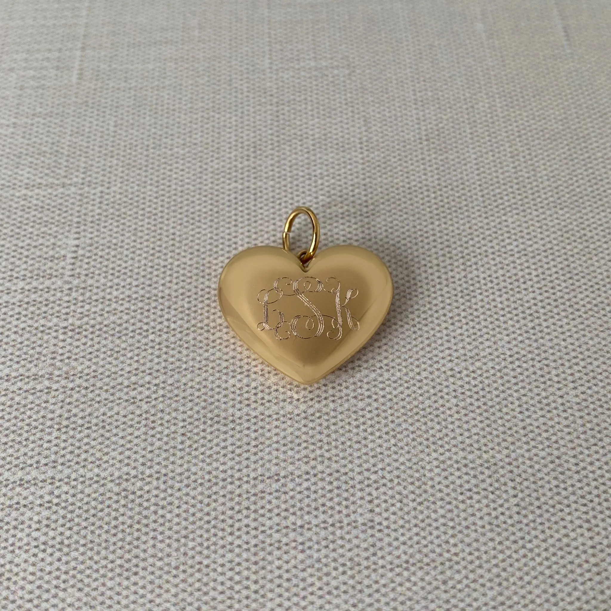 Goldbug Puffy Heart Charm