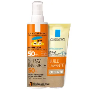 Invisible SPF50  Perfumes Free Spray 200ml   Lipikar 100ml Free Cleansing Oil Anthelios Dermo-Pediatrics La Roche-Posay