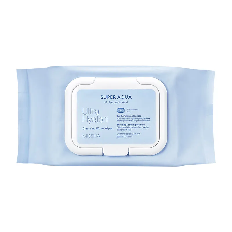 MISSHA Super Aqua Ultra Hyalron Cleansing Water Wipes 30 sheets