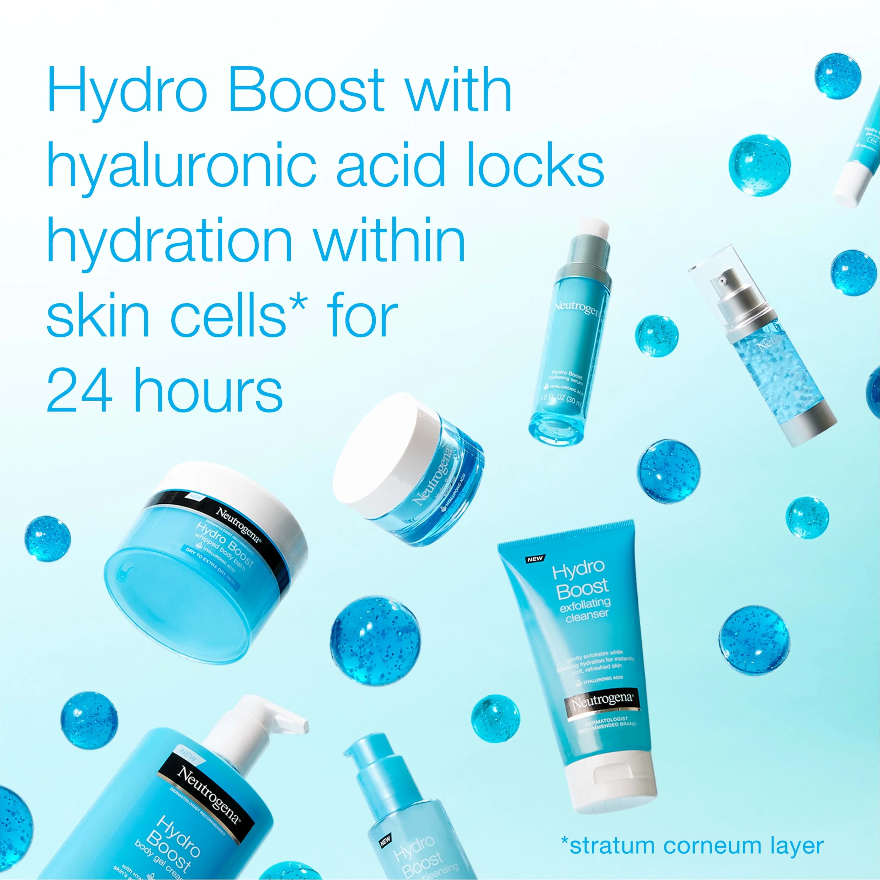 Neutrogena Hydro Boost Gel Moisturizer with Hyaluronic Acid, Hydrating, 1.7 fl oz - 2 Pack