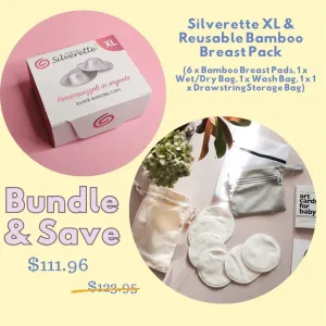 Silverette XL   Reusable Bamboo Breast Pads Pack