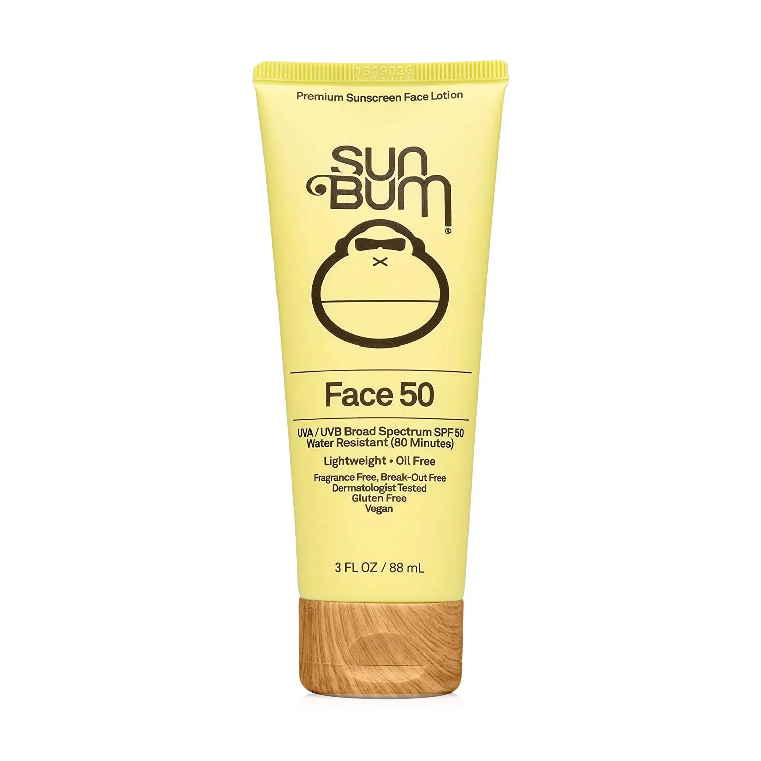 SPF 50 Sunscreen Face Lotion, Vegan and Reef Friendly, Fragrance-Free Moisturizing UVA/UVB