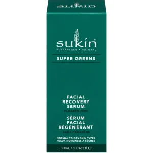 Sukin Super Greens Facial Recovery Serum, 30 ml, Clearance 40% Off, Final Sale